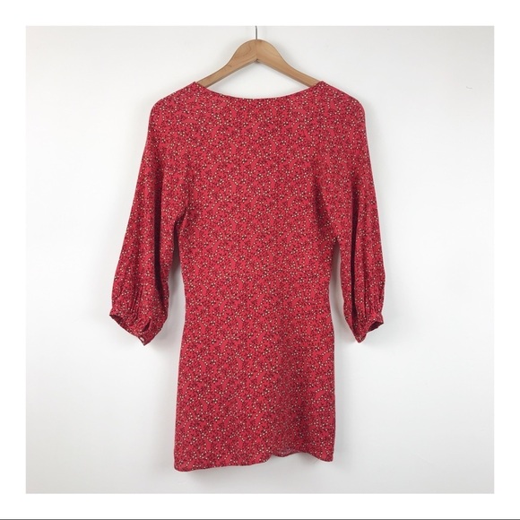 Free People Clara Red Floral Tunic Dress Size XS - Picture 8 of 15